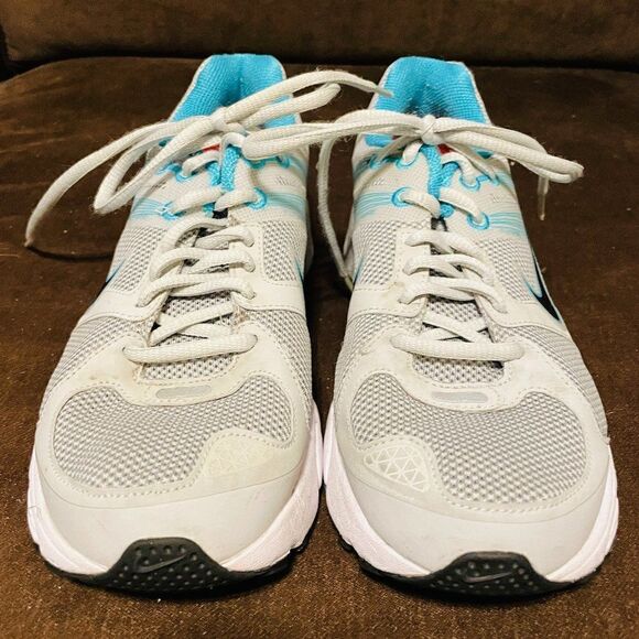 Excellent NIKE Structure 15 Running Shoes Womens 9.5 US 41 EUR Light Grey Turq. - Picture 2 of 11